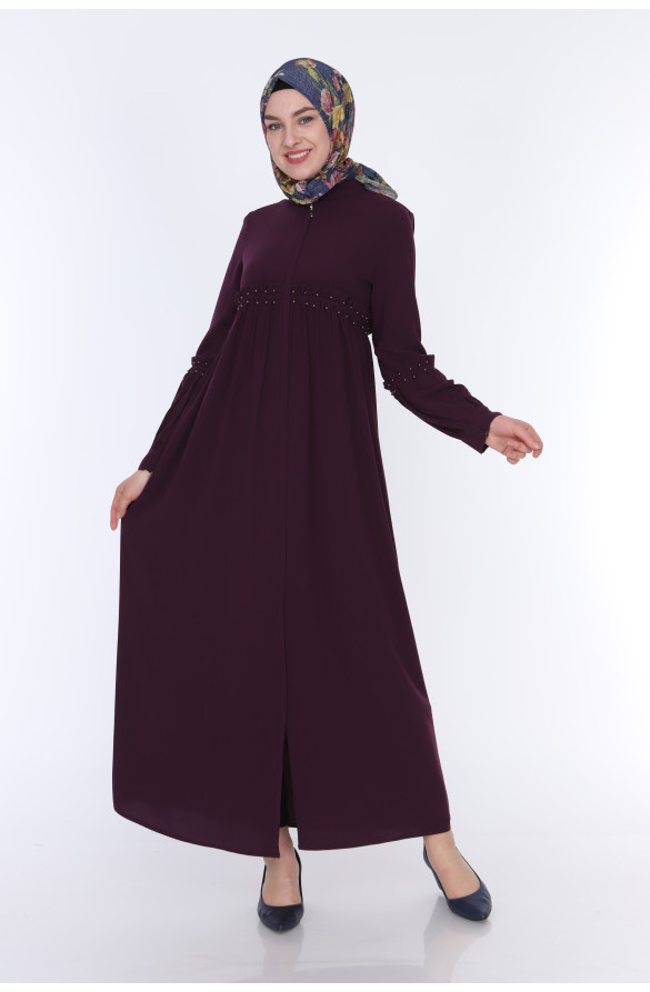 YAZLIK 1. KALİTE SOFT KREP KUMAŞ - MÜRDÜM