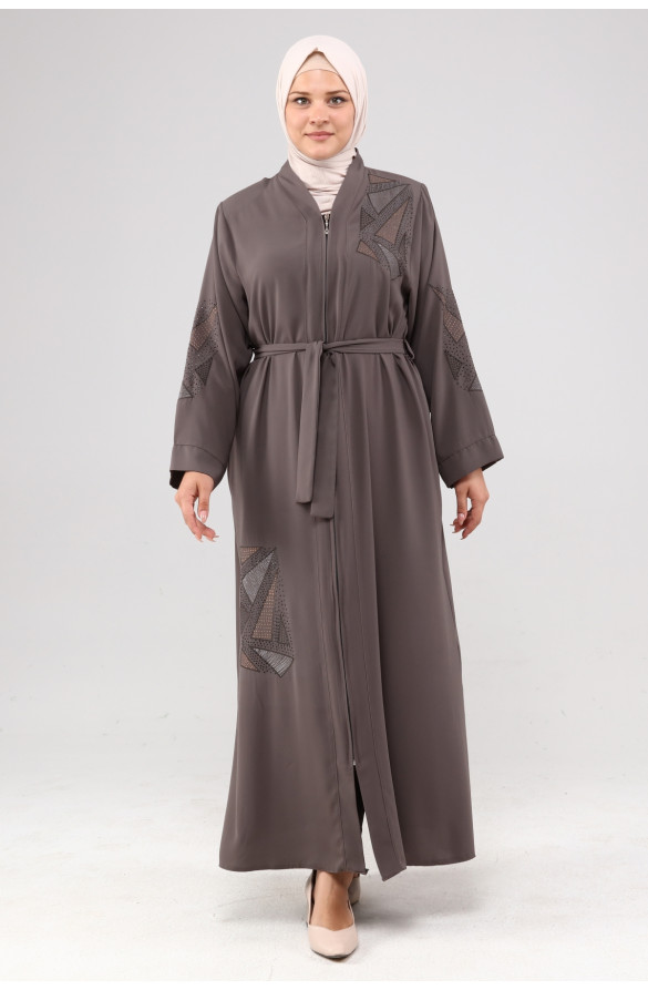 JAMİLA NAKIŞLI TAŞLI YAZLIK FERACE - VİZON