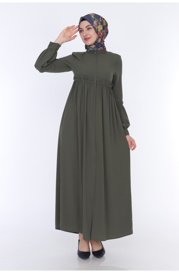 YAZLIK 1. KALİTE SOFT KREP KUMAŞ - HAKİ