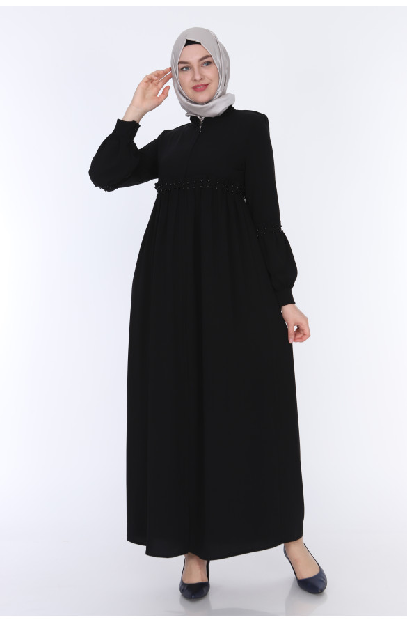 YAZLIK 1. KALİTE SOFT KREP KUMAŞ - SİYAH