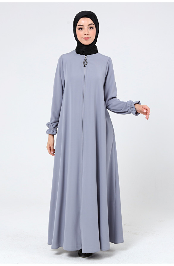 MEVLÂNA MODEL YAZLIK KADIN FERACE - GRİ