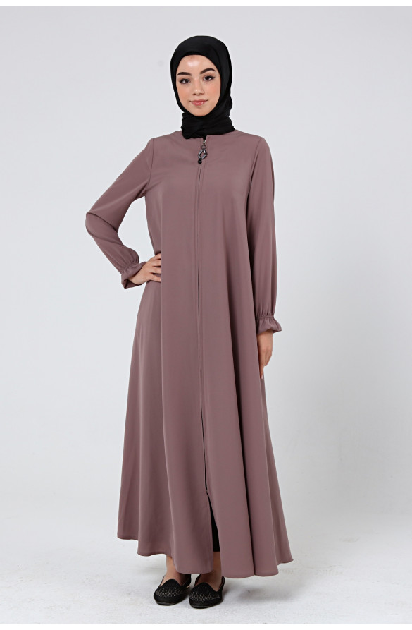 MEVLÂNA MODEL YAZLIK KADIN FERACE - SÜTLÜ KAHVE