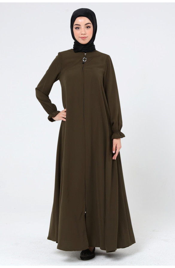 MEVLÂNA MODEL YAZLIK KADIN FERACE - HAKİ