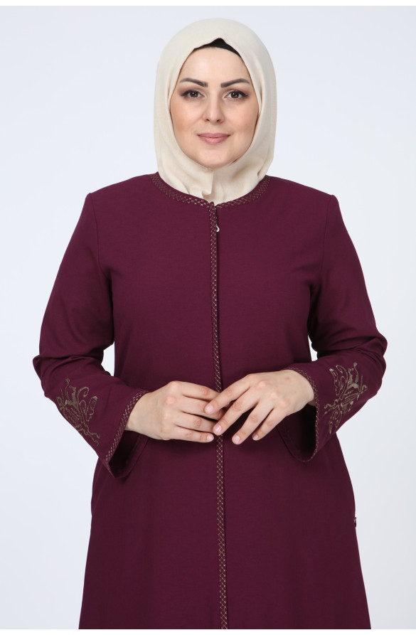 Jamila Gizli Fermuarlı, Nakışlı Kadın Ferace - MÜRDÜM