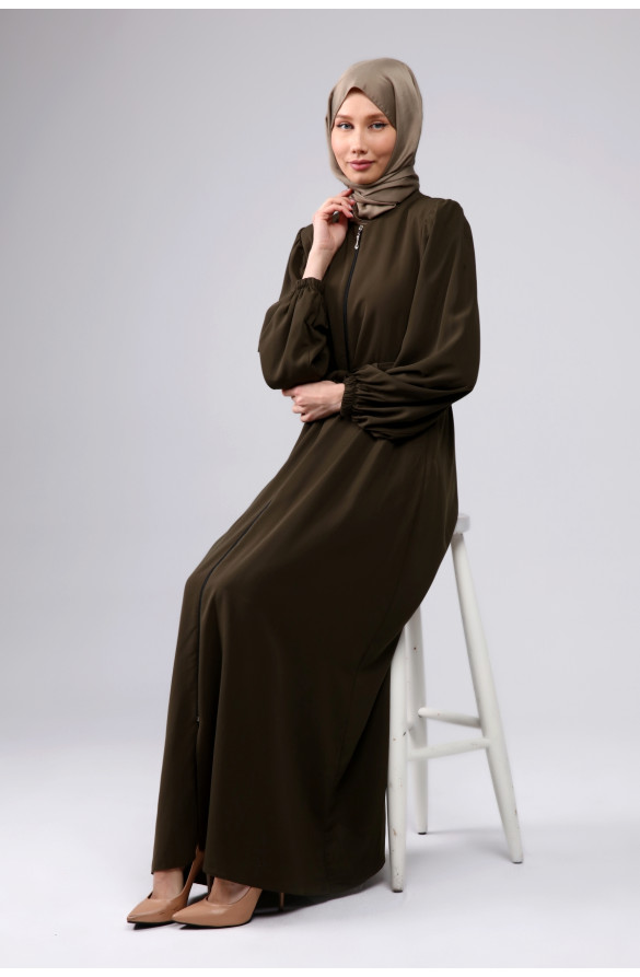 BALON KOLLU MEDİNE İPEĞİ KADIN FERACE - HAKİ