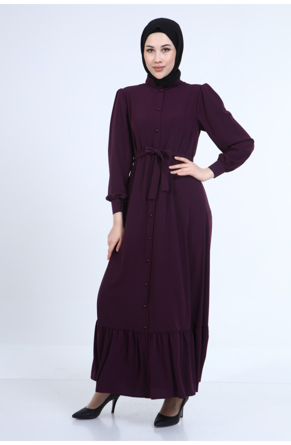 1.KALİTE MEDİNE İPEĞİ YAZLIK DÜĞMELİ FERACE - HAKİ